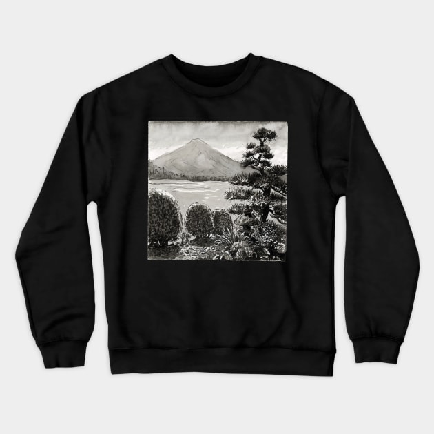 FujiSan Inktober #10 Crewneck Sweatshirt by olgaandart